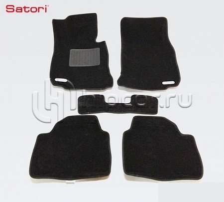 Коврики салона текст.BMW 1** F20 2012-> Satori с бортиком черные