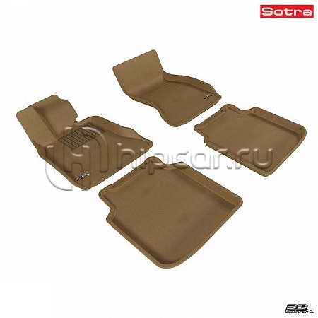 Коврики салона текст.BMW 7**-Li F02 RWD 2009-2012 LINER 3D Lux с бортиком бежевые
