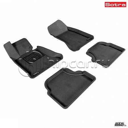 Коврики салона текст.BMW 5** E60 LINER 3D Lux с бортиком черные
