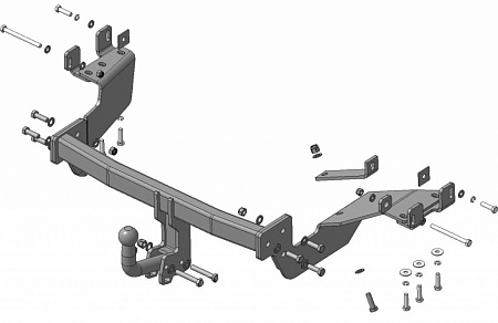 Фаркоп с оцинкованным шаром Motodor 91308-A для Mitsubishi Outlander 2012-2019
