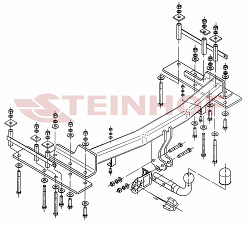 Фаркоп Steinhof S-452 для SsangYong Kyron 2006-2014