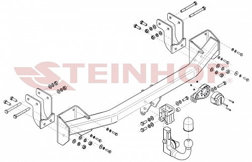 Фаркоп Steinhof M-358 для Mitsubishi Outlander 2012-2021