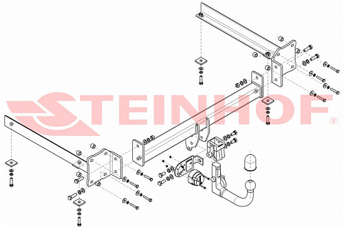 Фаркоп Steinhof A-058 для Audi A8 в т.ч. Quattro, в т.ч. S8 11/2002-02/2010