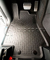 Коврики салона Hyundai Santa Fe II 2006-2012 с бортиками черные (4 части) 2 ряда