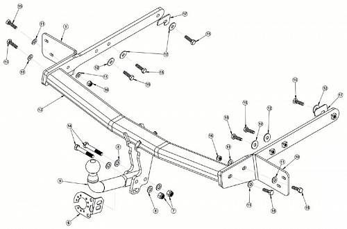 Фаркоп Westfalia 307475600001 для Ford Mondeo 14-