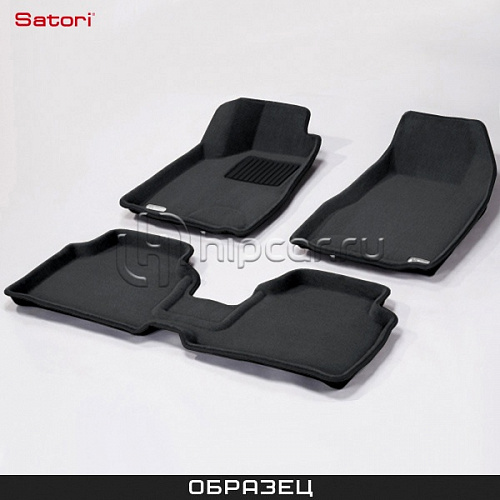 Коврики салона текст.Toyota Land Cruiser 150 Prado 2014-> Satori с бортиком черные