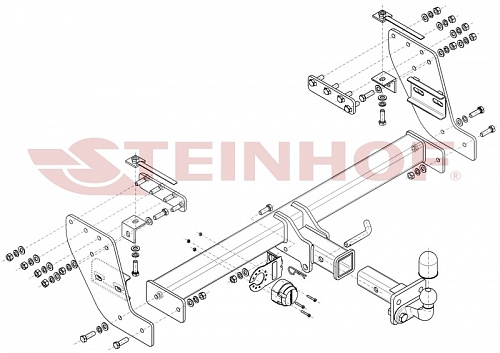 Фаркоп Steinhof M-333 для Mitsubishi L200 2015-, FIAT Fullback 2015-