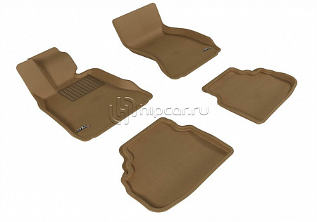 Коврики салона текст.BMW 7** F01 SWB 2009-2013 LINER 3D Lux с бортиком бежевые
