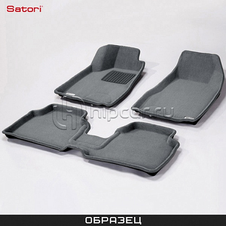 Коврики салона текст.Toyota Land Cruiser 150 Prado 2014-> Satori с бортиком серые