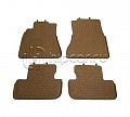 Коврики салона Lexus IS250 с бортиками коричневые (4 части)