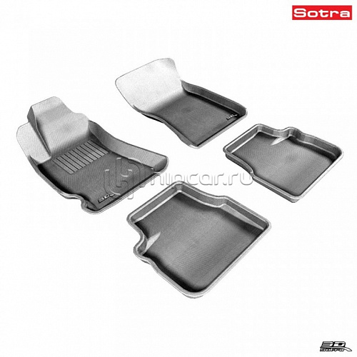 Коврики салона текст.Subaru Forester III 2009-> LINER 3D Lux с бортиком черные