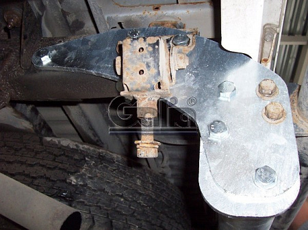 Фаркоп оцинкованный Galia N042A для Nissan NP300 2008- без подножки, Nissan Navara D22 1998-2005