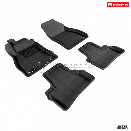 Коврики салона текст.Nissan Juke 2010-> LINER 3D VIP с бортиком черные