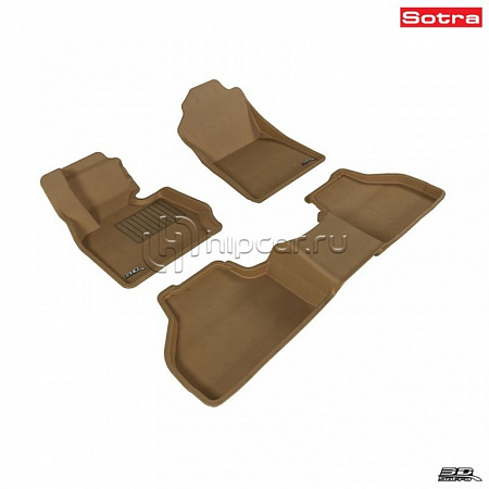 Коврики салона текст.BMW X3 F25 2011->/X4 F26 2014-> LINER 3D Lux с бортиком бежевые