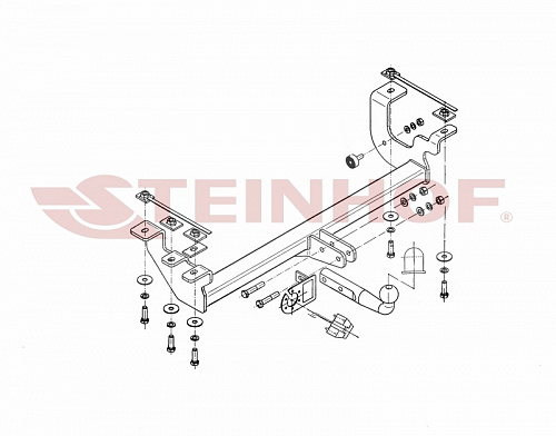 Фаркоп Steinhof S-410 для Suzuki Jimny (SN) 01/1998-2018