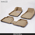 Коврики салона текст.MB X164 2009-2012/MB X166 12-> GL-Class 3D Pradar с бортиком бежевые (с металлическим подпятником)