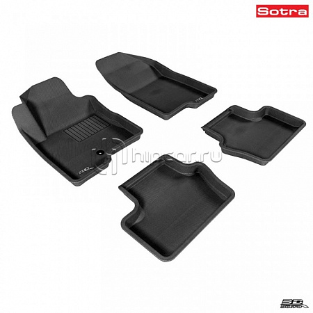 Коврики салона текст.Jeep Compass 2007-> LINER 3D Lux с бортиком черные