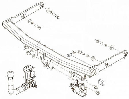 Фаркоп Brink (Thule) 610900 для Audi A4 (2015-)