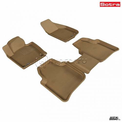 Коврики салона текст.Skoda Superb II 2008-2015 LINER 3D VIP с бортиком бежевые