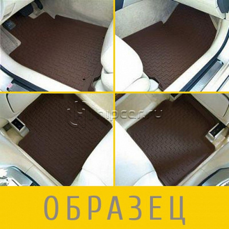 Коврики салона BMW 5** E60 коричневые (4 части)