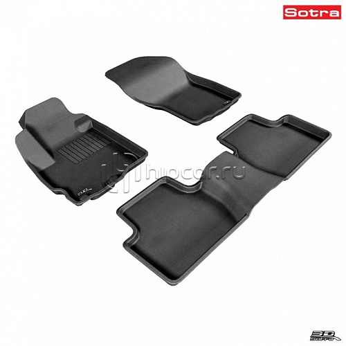 Коврики салона текст.Mitsubishi Outlander XL 2007-2012/Mitsubishi Outlander III 2012-> LINER 3D Lux с бортиком черные