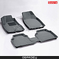 Коврики салона текст.Suzuki Swift 2005->/Suzuki SX4 2006-> LINER 3D Lux с бортиком серые
