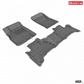 Коврики салона текст.Toyota Land Cruiser 120 Prado LINER 3D Lux с бортиком серые