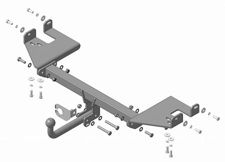 Фаркоп с оцинкованным шаром Motodor 91001-A для Kia Sportage 2010-2015, Hyundai ix35 2010-2015