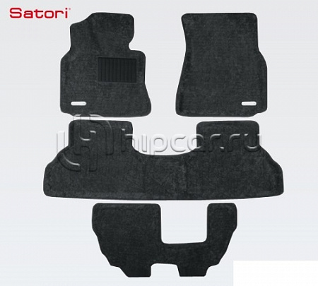 Коврики салона текст.BMW X5 E53 2004-2007 Satori с бортиком черные
