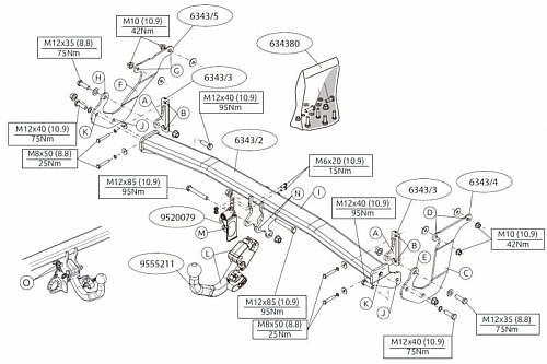 Фаркоп Brink (Thule) 634300 для PEUGEOT 5008 17-