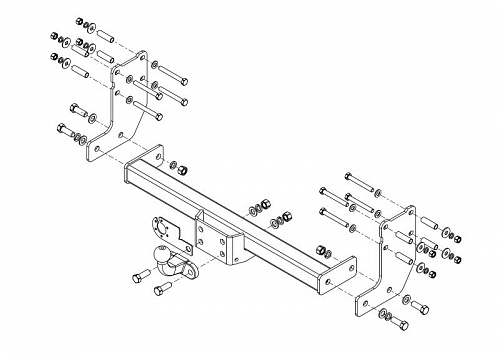 Фаркоп AvtoS FD 35 для Ford Transit шасси 2014-