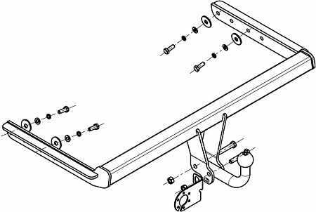 Фаркоп AvtoS FD 02 для FORD FOCUS (1998-2005)