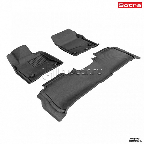 Коврики салона текст.Toyota Land Cruiser 200 2007-2011 LINER 3D Lux с бортиком черные