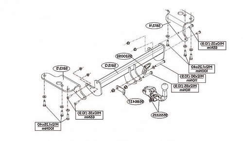 Фаркоп Brink (Thule) 581300 для Toyota Auris (2013 - )