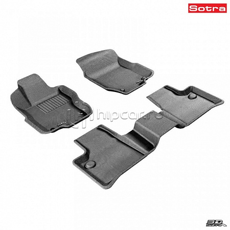 Коврики салона текст.MB X164 2009-2012 GL-Class LINER 3D Lux с бортиком черные