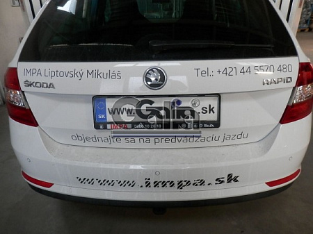 Фаркоп оцинкованный Galia S104A для Skoda Rapid лифтбек/универсал 2013-, SEAT Toledo седан 2013-