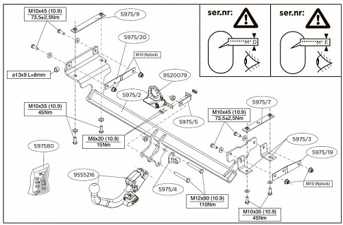 Фаркоп Brink (Thule) 587300 для Nissan Qashqai (J11) 14-