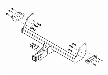 Фаркоп AvtoS MI 30 для Mitsubishi Pajero 3 / 4 2002-2007
