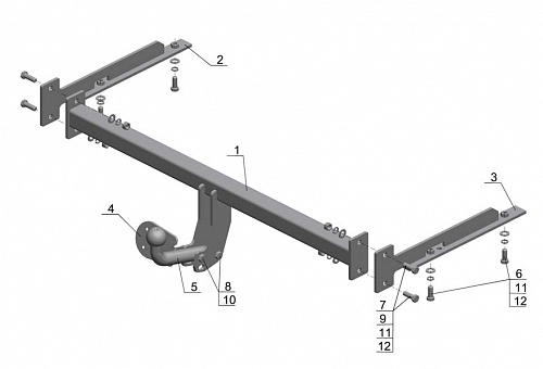 Фаркоп AvtoS HN 03 Honda Civic седан 2006-2012