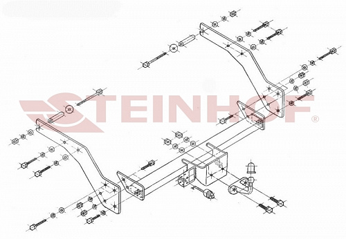 Фаркоп Steinhof T-145 для Toyota Hilux 1998-2005