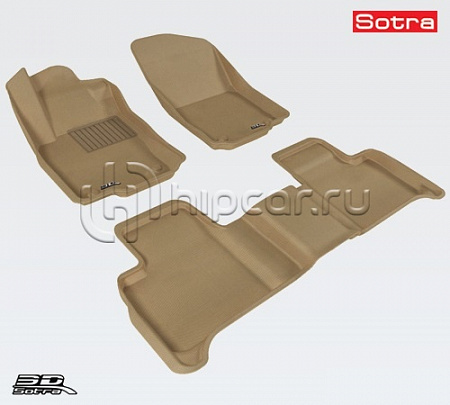 Коврики салона текст.MB X166 GL-Class 2012-> (2 ряда сид.) LINER 3D Lux с бортиком бежевые