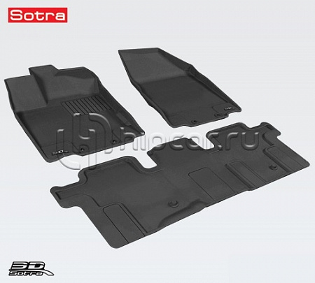 Коврики салона текст.Infiniti JX (QX60) 2013->/ Nissan Pathfinder 2014-> LINER 3D Lux с бортиком черные