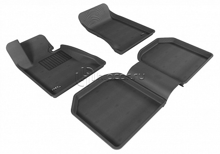 Коврики салона текст.BMW 7** E66 Long LINER 3D Lux с бортиком серые