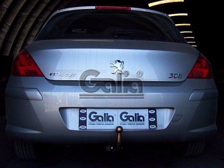 Фаркоп оцинкованный Galia C038A для Citroen C4 седан/хетчбек 2004-2010, 2010-, Peugeot 307, 308 хетчбек 3/5 дверей 2001-2007, 2007-2012