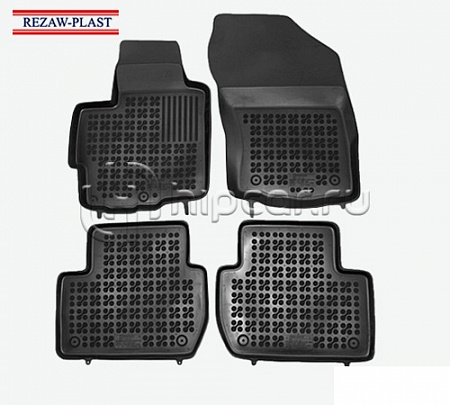 Коврики салона Citroen C-Crosser/Mitsubishi Outlander XL 06->/Peugeot 4007 (с огнетушителем) с бортиками полиуретановые