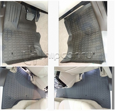 Коврики салона Land Rover Range Rover 2013-> с бортиками черные (3 части) сплошные задки