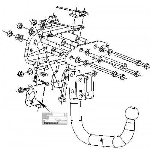 Фаркоп Bosal 3099-A для Lexus LX 570 2007-2021