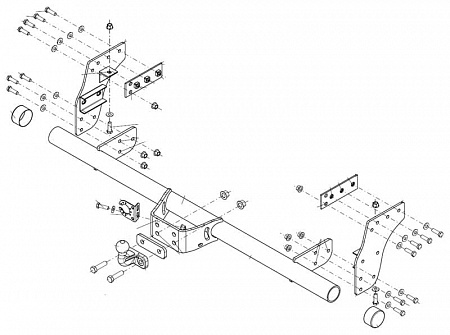 Фаркоп Brink (Thule) 604400 для MITSUBISHI L 200 / FIAT FULLBACK 15-
