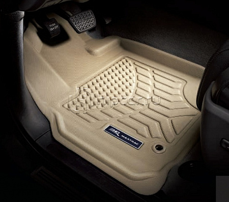 Коврики салона Porsche Cayenne 2010-> 3D MAXTRAC (перед. 2 шт.) бежевые