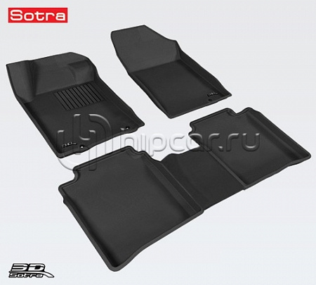Коврики салона текст.Nissan Teana III 2013-> LINER 3D Lux с бортиком черные